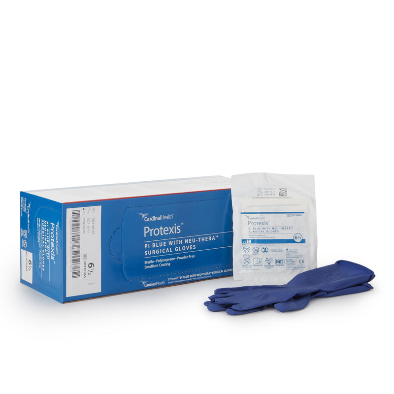 Protexis™ Blue With Neu-Thera® Polyisoprene Surgical Glove, Size 6.5, Blue, Sold As 200/Case Cardinal 2D73Eb65