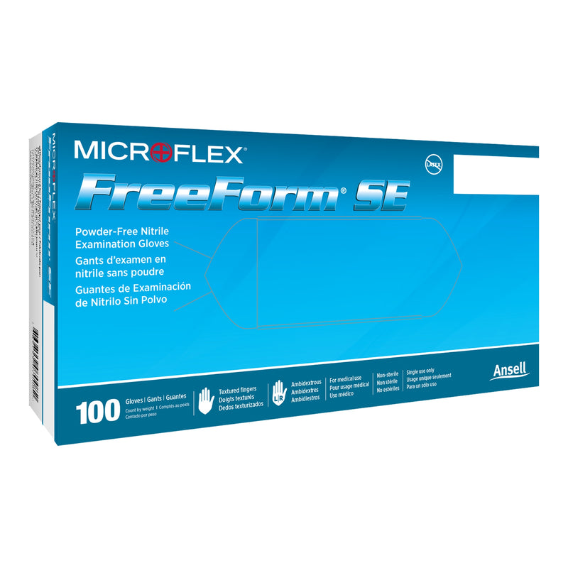 Freeform® Se Exam Glove, Medium, Blue, Sold As 100/Box Microflex Ffs-700-M