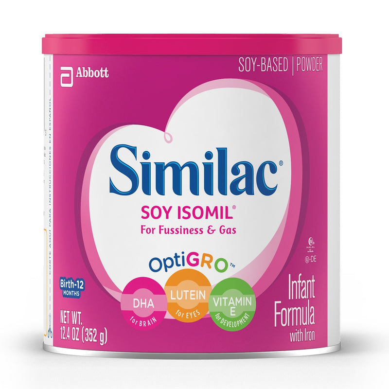 Similac® Soy Isomil® For Fussiness And Gas Powder Infant Formula, 12.4 Oz. Can, Sold As 6/Case Abbott 55963