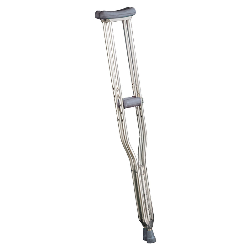 UNDERARM CRUTCHES CYPRESS ALUMINUM FRAME ADULT 300 LBS. WEIGHT CAPACITY PUSH BUTTON ADJUSTMENT, SOLD AS 8/CASE, CYPRESS 16-11500-8