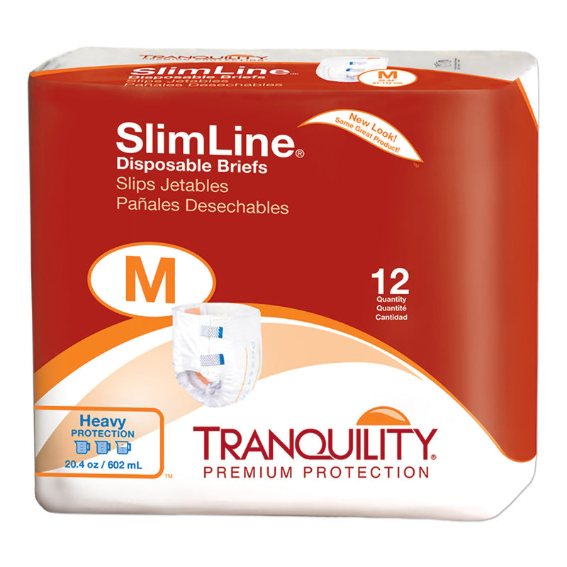 Tranquility® Slimline® Heavy Protection Incontinence Brief, Medium, Sold As 8/Case Principle 2122