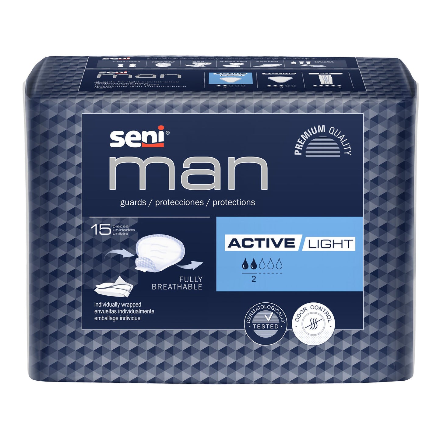 Seni Man Active Light Guards, Sold As 15/Pack Tzmo S-Al15-Us1