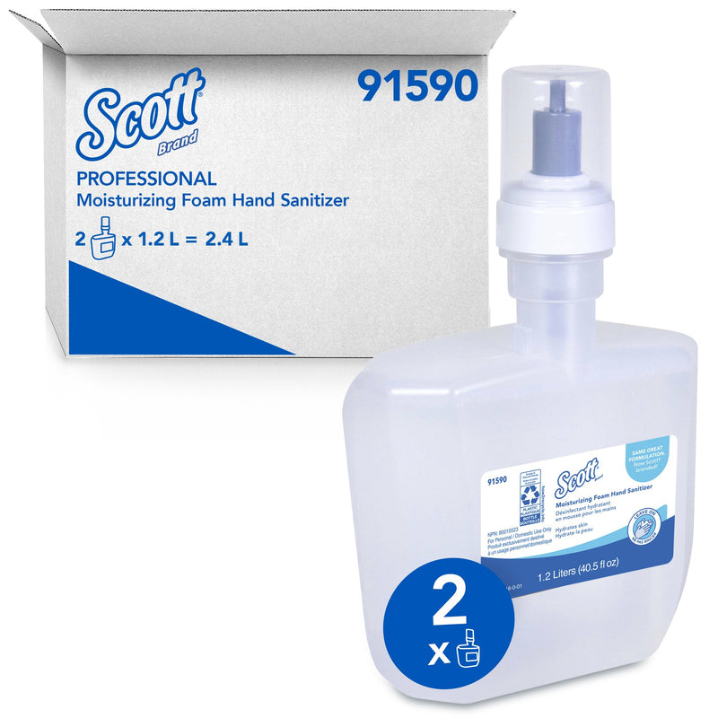 Scott® Pro Moisturizing Foam Hand Sanitizer, 1200 Ml Refill, Cucumber Scent, Sold As 2/Case Kimberly 91590