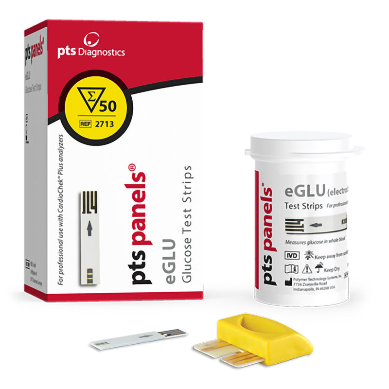 Pts Panel® Eglu™ Reagent Test Strip For Use With Cardiochek Plus Analyzers, Glucose Test, Sold As 50/Box Pts 2713