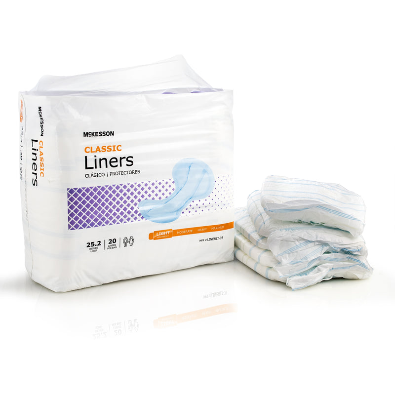 Mckesson Classic Incontinence Liner, Sold As 80/Case Mckesson Linerlt-34