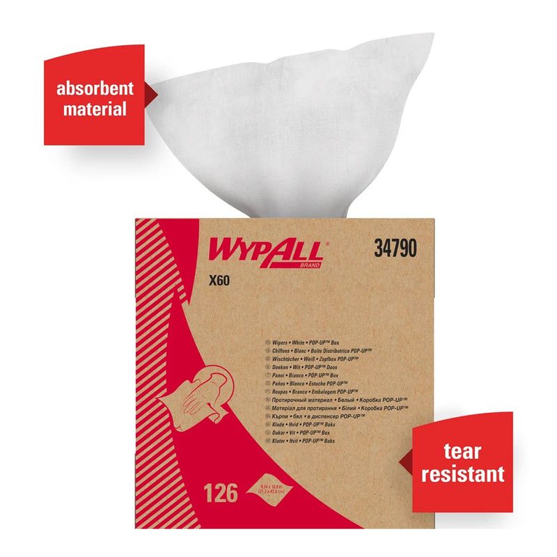 Wypall® X60 Cloths, Sold As 1260/Case Kimberly 34790