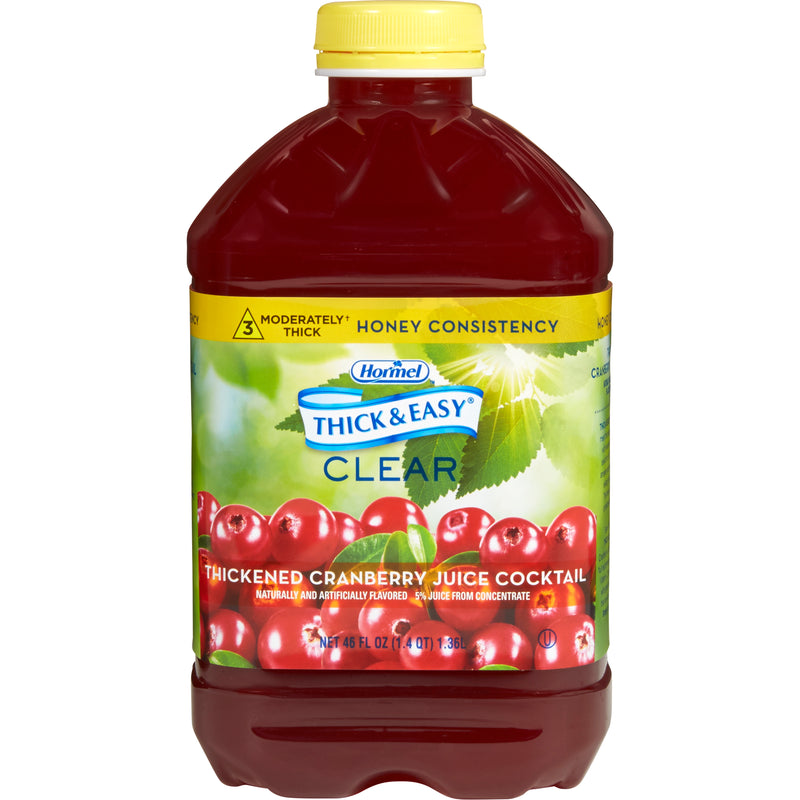 Thick & Easy® Clear Honey Consistency Cranberry Thickened Beverage, 46-Ounce Bottle, Sold As 1/Each Hormel 48030