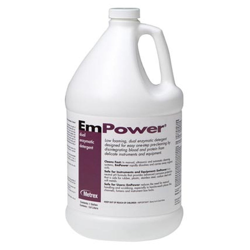 Empower® Dual Enzymatic Instrument Detergent, 1 Gal Jug, Sold As 4/Case Metrex 10-4100