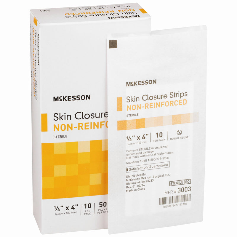 Mckesson Non-Reinforced Skin Closure Strip, 1/4 X 4 In., Sold As 200/Case Mckesson 3003