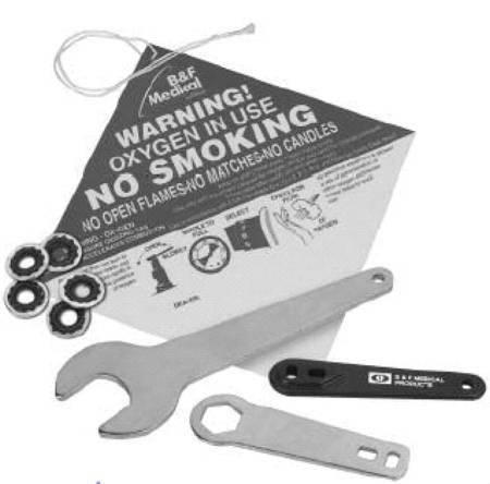 B & F Medical Oxygen Regulator Wrench, Sold As 50/Case Allied 66080
