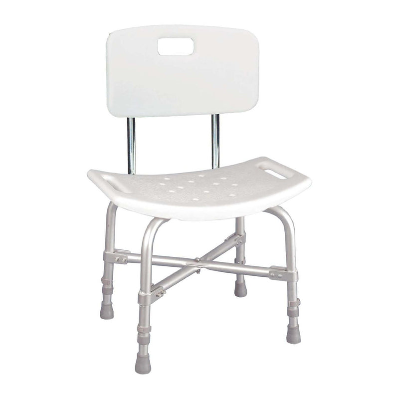 BATH BENCH DRIVE™ ALUMINUM FRAME WITH BACKREST 20 INCH SEAT WIDTH 500 LBS. WEIGHT CAPACITY, SOLD AS 1/EACH, DRIVE 12021KD-1
