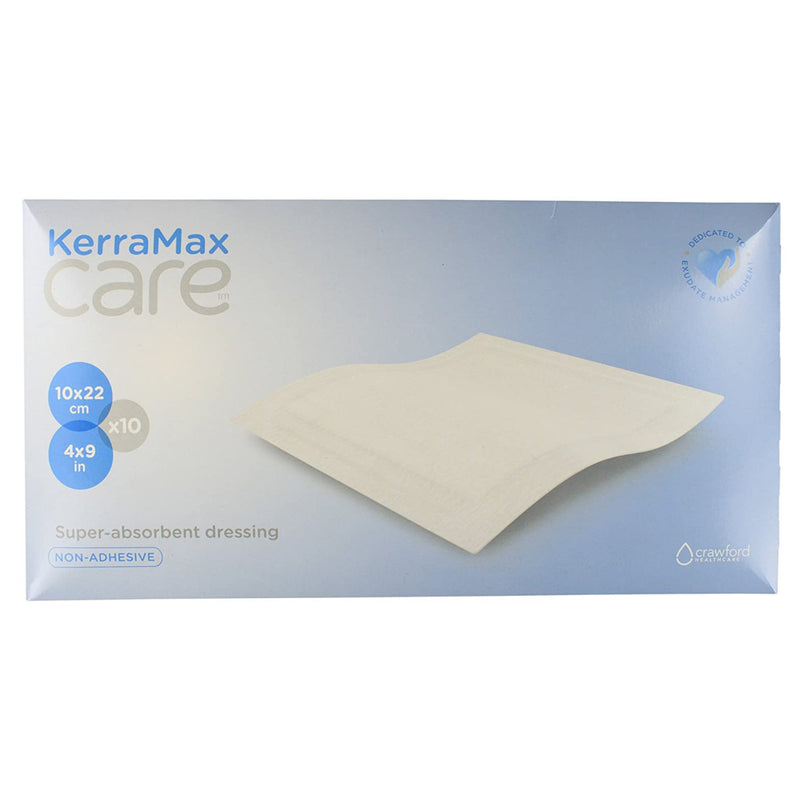 SUPER ABSORBENT DRESSING KERRAMAX CARE® 4 X 9 INCH NONWOVEN RECTANGLE STERILE, SOLD AS 10/CARTON, 3M PRD500-120