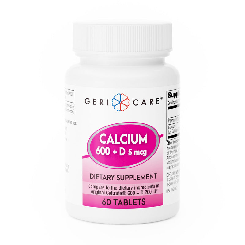 Geri-Care® Calcium 600 + D Dietary Supplement, Sold As 60/Bottle Geri-Care 747-06-Gcp