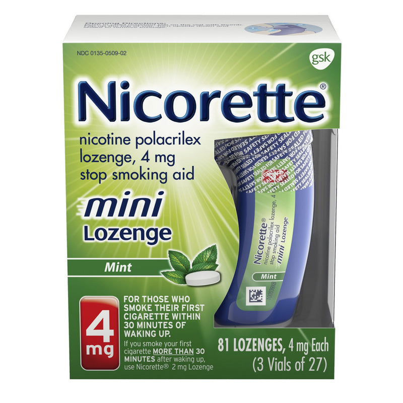 Nicorette, Lozenge Mini Mint 4Mg (81/Bx), Sold As 1/Box Glaxo 00135050902