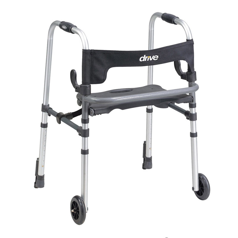 Clever-Lite Ls Aluminum Dual Release Folding Walker, 29½ – 39 Inch Height, Sold As 1/Each Drive 10233