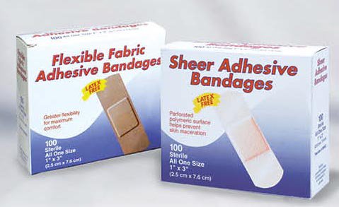 Dukal Fabric Tan Adhesive Bandage, 1 X 3 Inch, Sold As 36/Case Dukal 99990