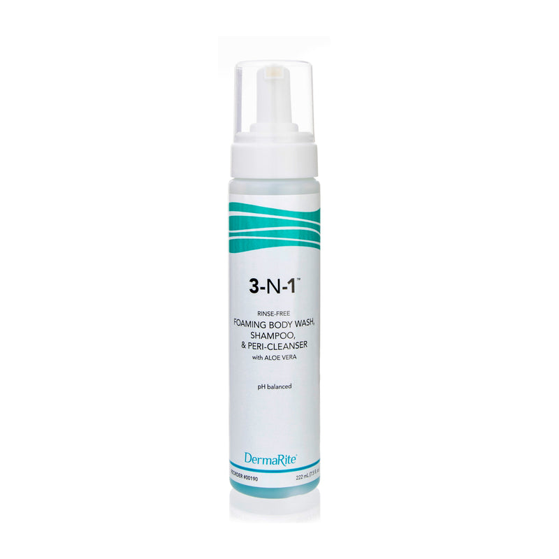 3-N-1™ Scented Cleansing Foam® Body Wash, 7.5 Oz. Pump Bottle, Sold As 1/Each Dermarite 00190