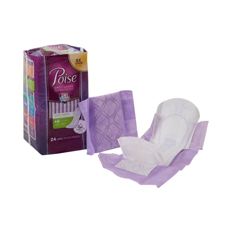 Poise Bladder Control Pads, Light Absorbency, One Size Fits Most, 8.5" Adult, Female, Disposable, Sold As 192/Case Kimberly 19308