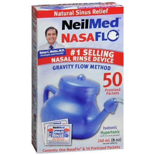 Neilmed® Nasaflo® Neti Pot Saline Nasal Rinse Kit, Sold As 1/Each Neilmed 70592800816