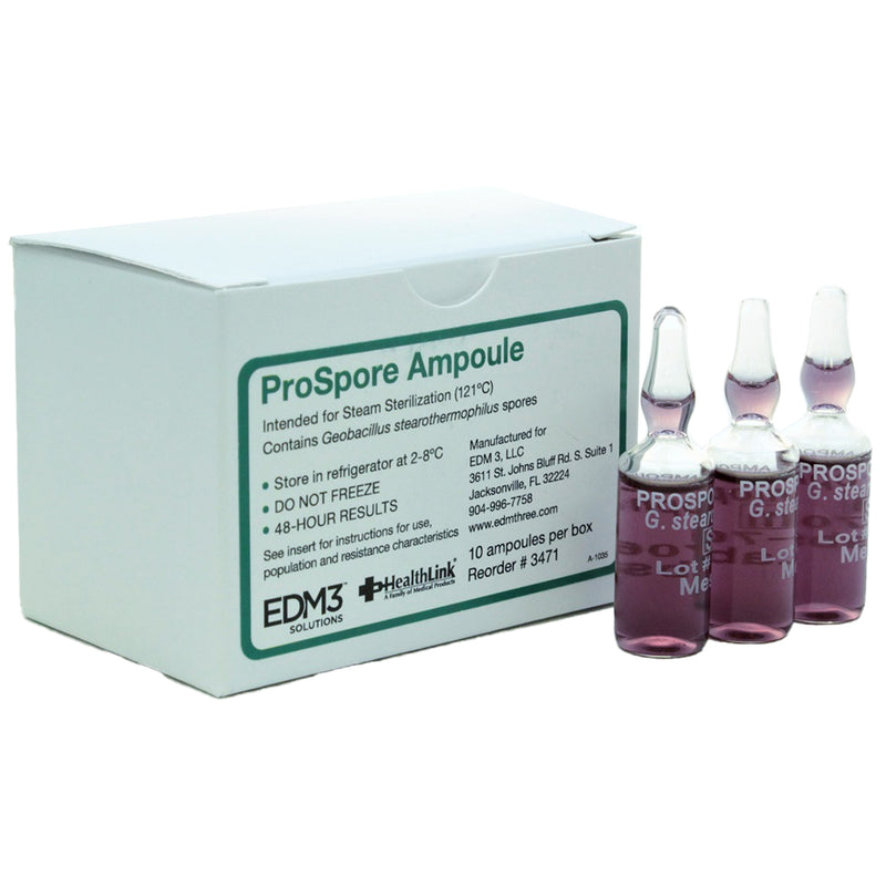Prospore Sterilization Biological Indicator Ampoule, Sold As 10/Box Edm 3471
