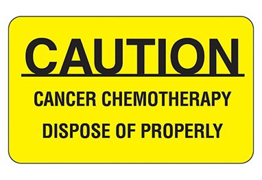 Label Caution Cancer Chemo, Sold As 1000/Box Health 2301