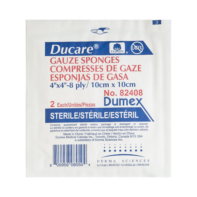 Ducare® Sterile Gauze Sponge, 4 X 4 Inch, Sold As 25/Box Gentell 82408