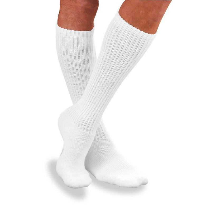 Jobst Sensifoot Diabetic Compression Socks, Knee High, White, Closed Toe, Sold As 1/Pair Bsn 110831