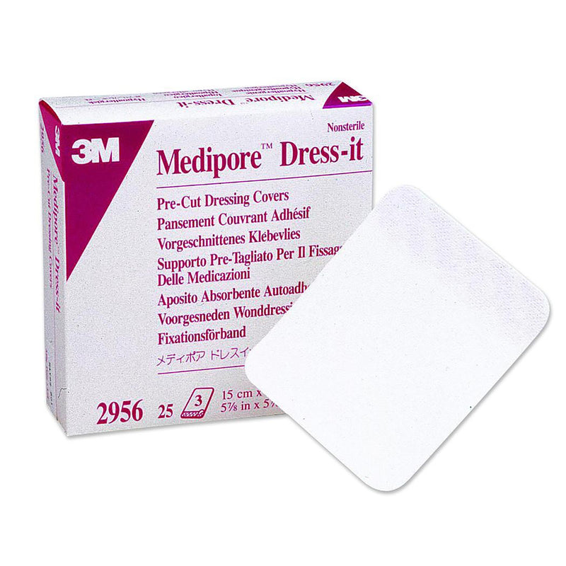3M™ Medipore Cloth Dressing Retention Tape, 5-7/8 X 5-7/8 Inch, White, Sold As 25/Box 3M 2956