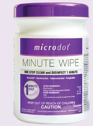 Microdot® Minute Wipe ,160 Count Canister, Sold As 1/Can Cambridge 601-12