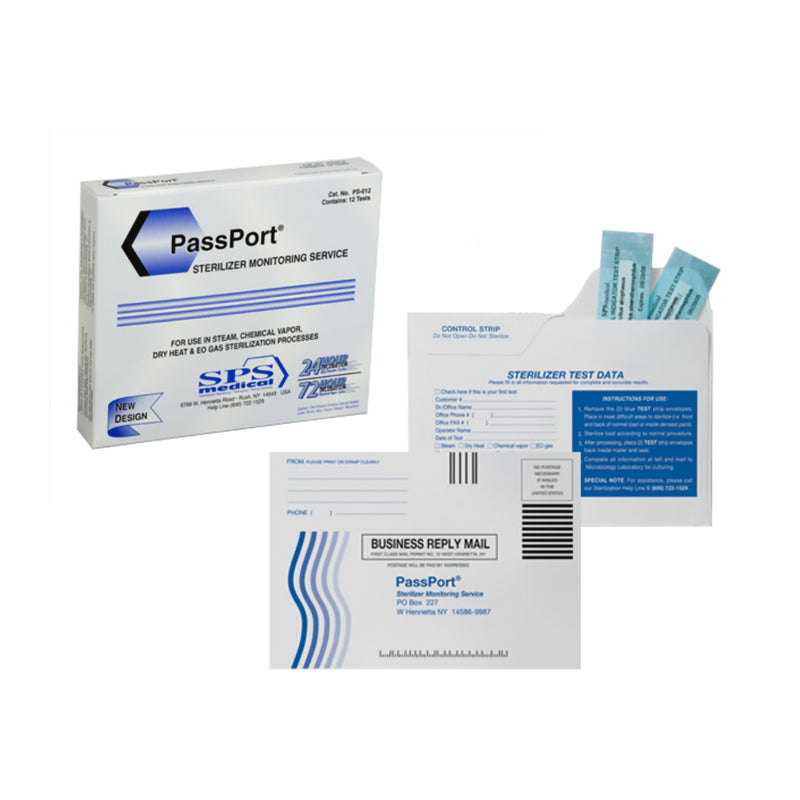 Passport® Sterilizer Monitoring Service, Sold As 12/Box Sps Ps-012