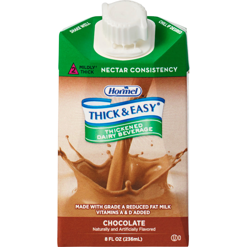 Thick & Easy® Dairy Nectar Consistency Chocolate Milk Thickened Beverage, 8 Oz. Carton, Sold As 27/Case Hormel 72447