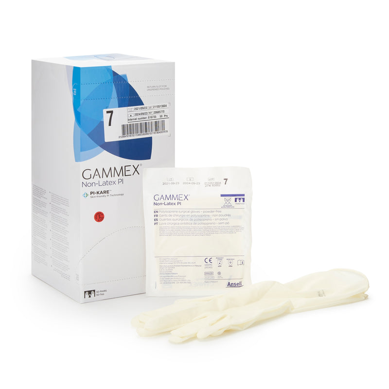 Gammex® Non-Latex Pi Polyisoprene Surgical Glove, Size 7, White, Sold As 200/Case Ansell 20685770