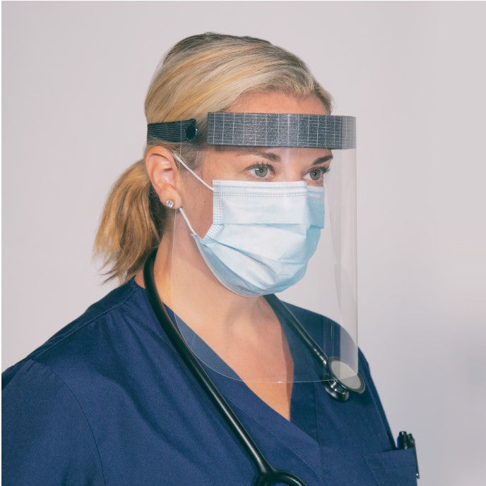 Wraparound Face Shield Grab ‘N Go™ One Size Fits Most Full Length Anti-Fog Disposable Nonsterile, Sold As 96/Case Tidi Tidifs96