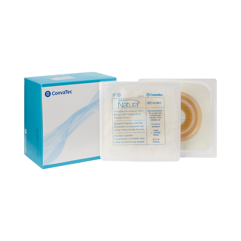 Sur-Fit Natura® Durahesive® Ostomy Barrier With 1¼-1¾ Inch Stoma Opening, Sold As 10/Box Convatec 411804