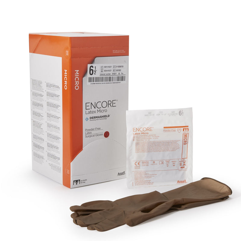 Encore® Latex Micro Surgical Glove, Size 6.5, Brown, Sold As 1/Pair Ansell 5787002