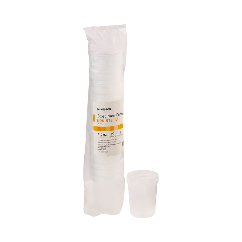 Mckesson Specimen Container, 4 Oz., Without Lid, Sold As 1/Each Mckesson 561