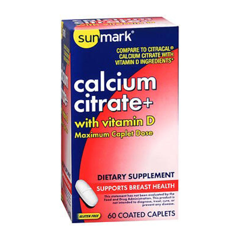 Sunmark® Calcium Citrate / Vitamin D Joint Health Supplement, Sold As 1/Bottle 21St 10939095360