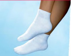 Jobst Sensifoot Diabetic Compression Sock, Mini Crew, White, Closed Toe, Large, Sold As 1/Pair Bsn 110878