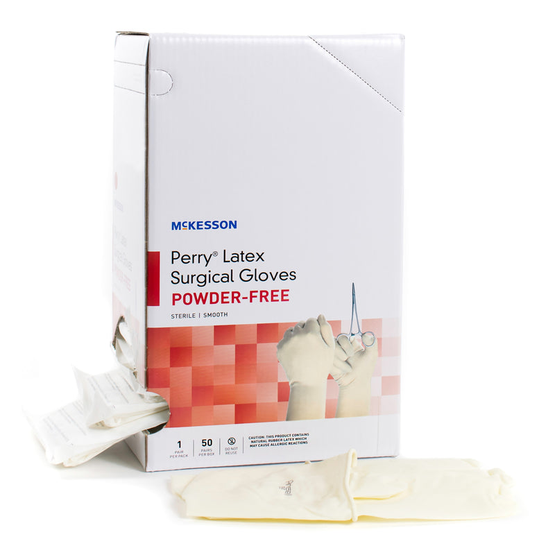 Mckesson Perry® Performance Plus Surgical Glove, Size 7, Cream, Sold As 200/Case Mckesson 20-1070N