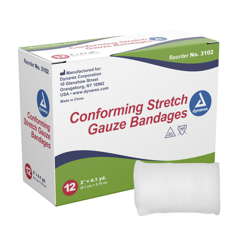 Dynarex® Conforming Bandage, 2 Inch X 4-1/10 Yard, Sold As 12/Box Dynarex 3102