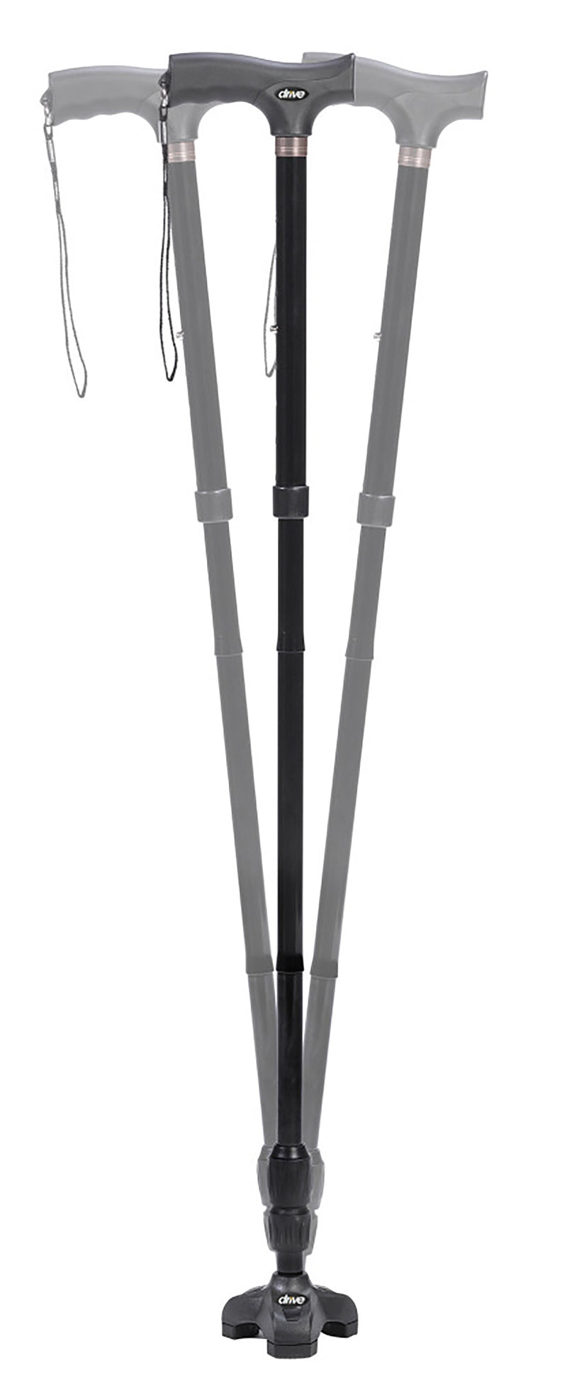 Flex-N-Go Aluminum Folding Cane, 32½ – 39½ Inch Height, Sold As 12/Case Drive Rtl10305