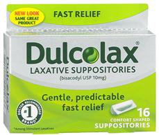 Dulcolax® Bisacodyl Laxative Suppositories, Sold As 16/Carton Boehringer 68142102103