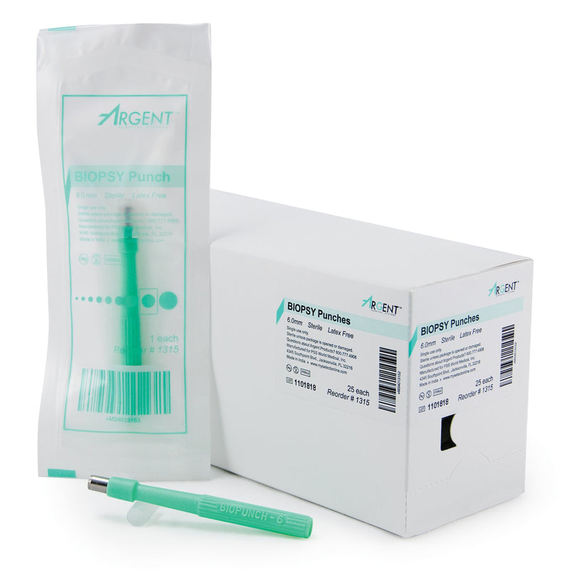 Mckesson Argent™ Disposable Biopsy Punches, 6.0 Mm, Sold As 25/Box Mckesson 16-1315