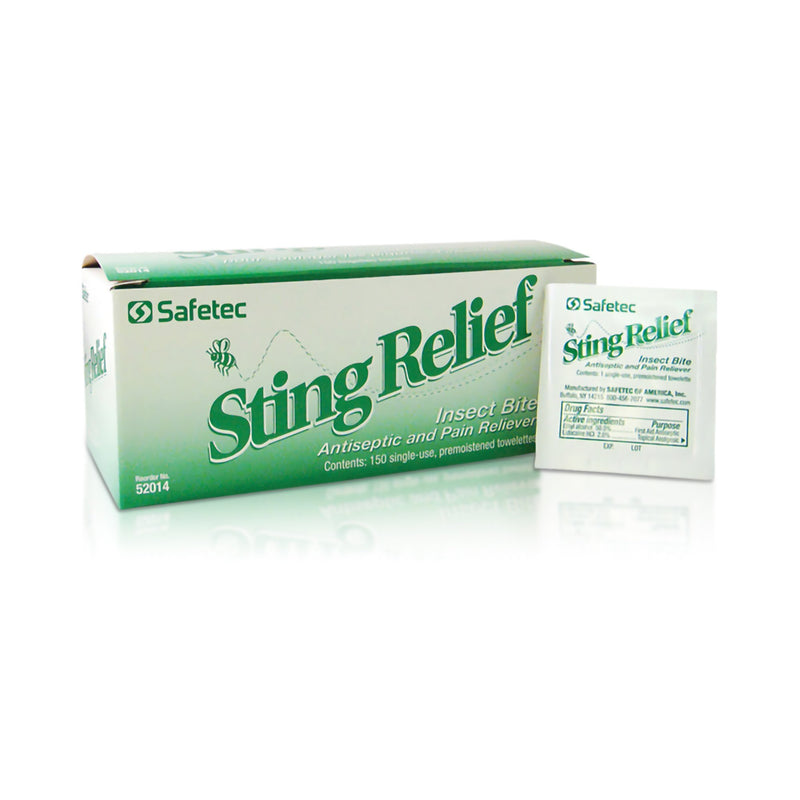 Safetec® Ethyl Alcohol / Lidocaine Sting And Bite Relief, 1-13/100 X 2-3/4 Inch, Sold As 3000/Case Safetec 52014