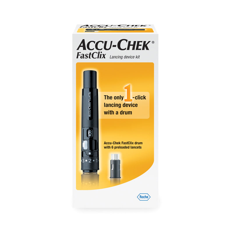 Accu-Chek Fastclix Lancet, 11 Depth Settings, Preloaded Safety Drum, Track System, Sold As 12/Case Roche 05864666160