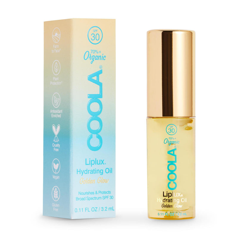 Classic Liplux® Organic Hydrating Lip Oil Sunscreen Spf 30, Golden Glow, Sold As 1/Each Coola Cl10427