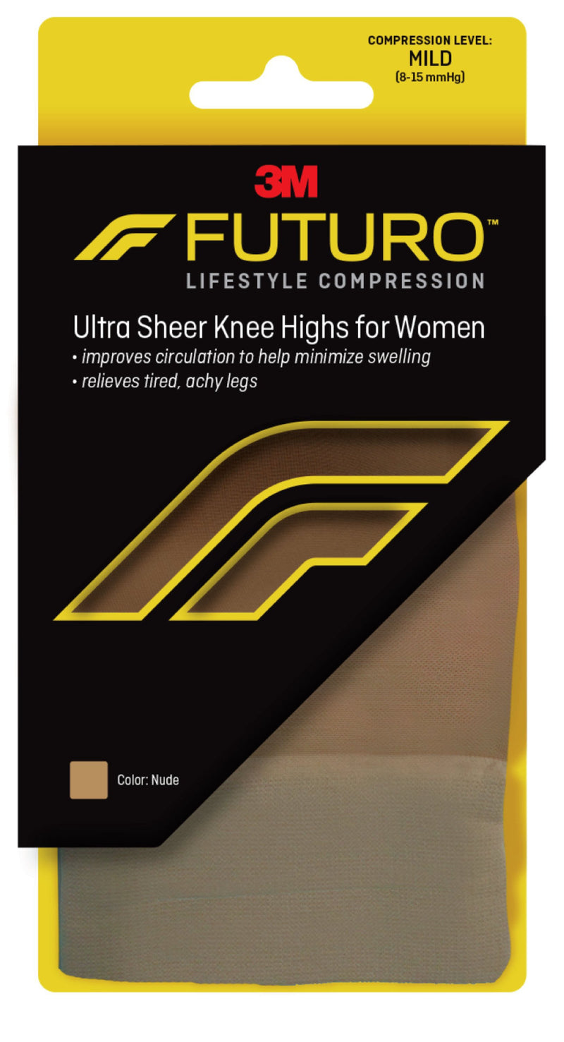 3M™ Futuro™ Energizing Compression Stockings, Knee High, Nude, 8 To 15 Mmhg, Adult Women, Medium, Sold As 12/Box 3M 71014Nen