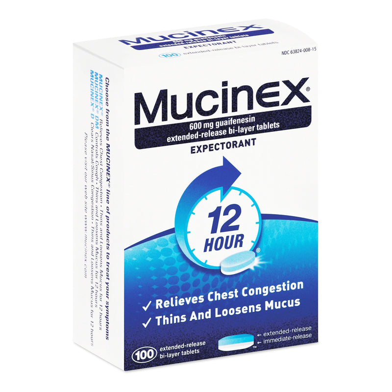 Mucinex® Guaifenesin Cold And Cough Relief, Sold As 1/Bottle Reckitt 63824000815