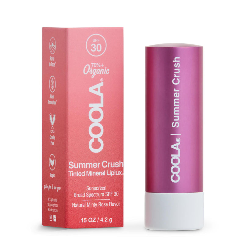 Mineral Liplux® Organic Lip Balm Sunscreen Spf 30, Summer Crush Tint, Sold As 1/Each Coola Cl10268