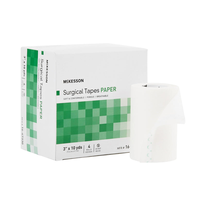 Mckesson Medical Tape, 3 Inch X 10 Yard, White, Sold As 4/Box Mckesson 16-47330